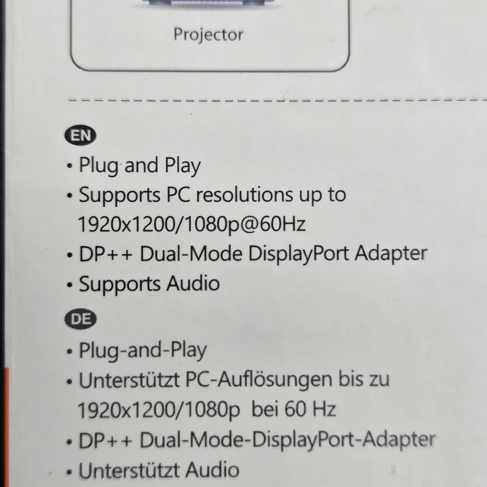 j5create DisplayPort to HDMI Adapter White JDA154 1080p DP++ Mac PC